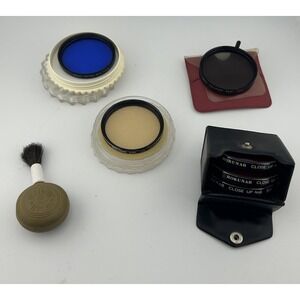 Vintage Camera Lens Filter Bundle - Filters and Blower Brush
